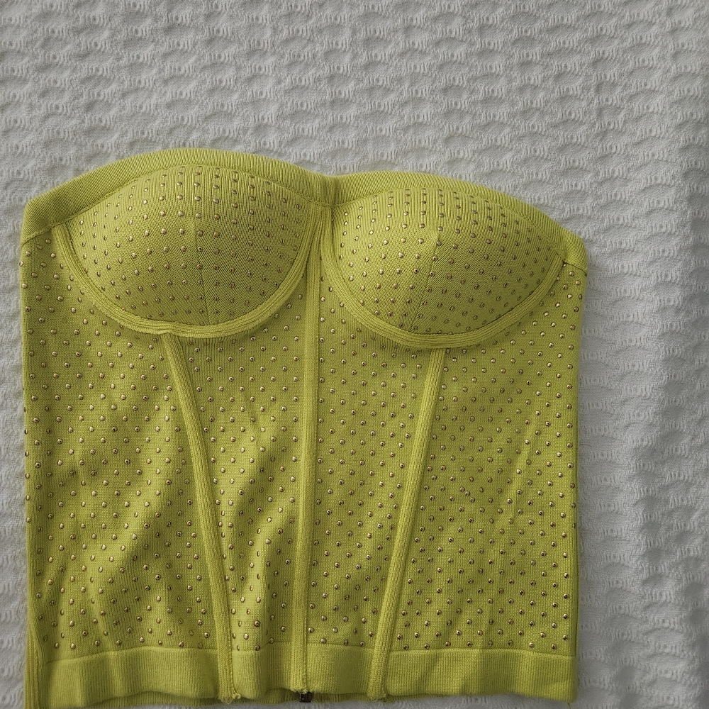 Forever 21 Lime Green Strapless Bandeau